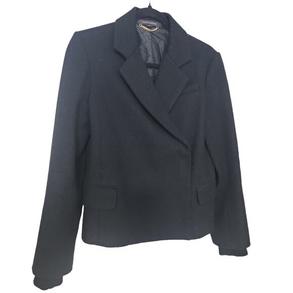 Marc Jacobs Wool Black Blazer Size 0 Suit Jacket - Picture 2 of 7